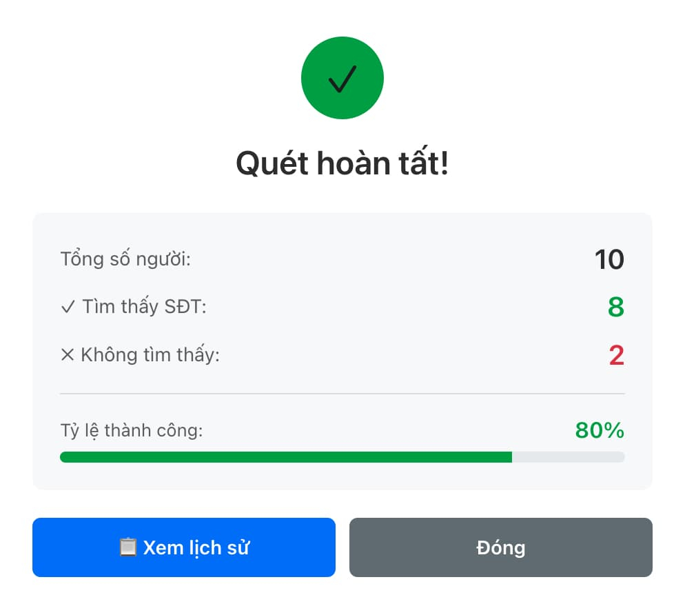 Update Tool phiên bản 13.3 bổ sung tính năng quét hàng loạt bình luận và lưu thêm tên vào lịch sử tra cứu