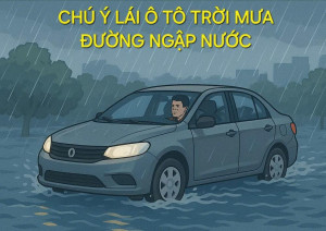 Lái ô tô trong ngày mưa và ngập nước tiềm ẩn nhiều rủi ro cho cả người và xe.