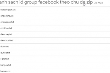 Chia sẻ danh sách ID 24 nhóm/group facebook theo chủ đề
