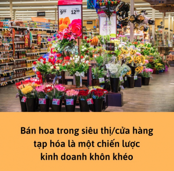 Chiến thuật marketing sau việc cửa hàng tạp hóa, siêu thị đua nhau bán hoa