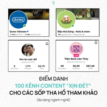 Tổng hợp 100 kênh content xịn xò cho các sốp tham khảo nè (mò hết đống này mà muốn bể hơi :>)