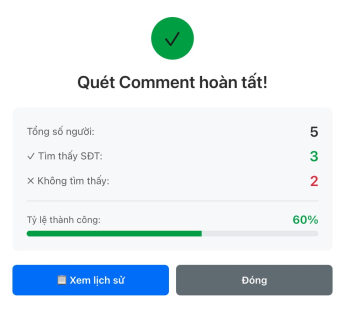Update Tool phiên bản 13.5 bổ sung tính năng quét hàng loạt bình luận, like, share, bạn bè, thành viên nhóm